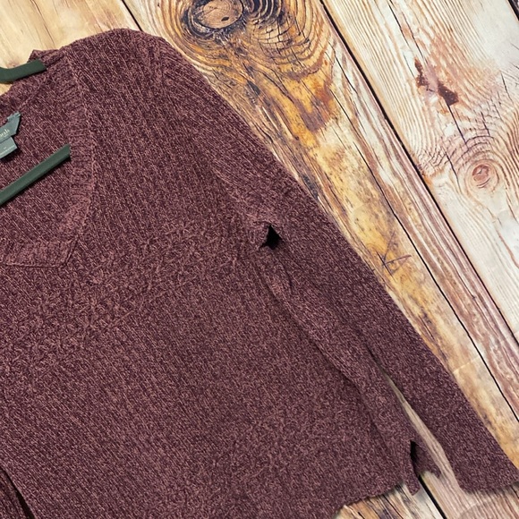 Sweater Natural Reflections Medium Mauve Colored Sweater Beautiful Design across - Picture 6 of 8